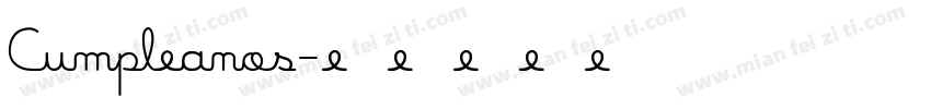 Cumpleanos字体转换