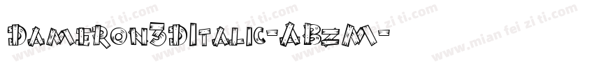 Dameron3DItalic-ABzM字体转换