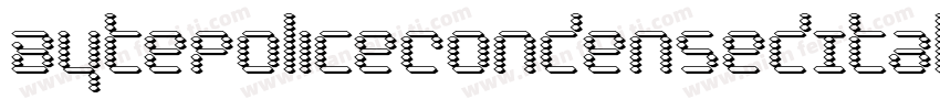 BytePoliceCondensedItalic-9lJL字体转换