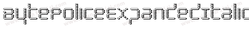 BytePoliceExpandedItalic-nPOP字体转换