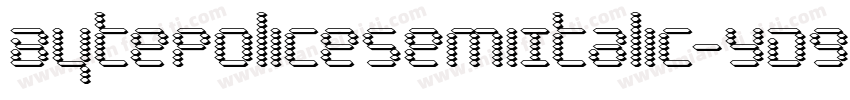 BytePoliceSemiItalic-YD9o字体转换