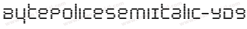 BytePoliceSemiItalic-YD9o字体转换