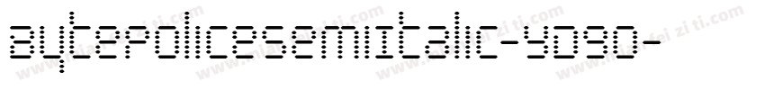 BytePoliceSemiItalic-YD9o字体转换