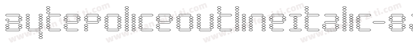BytePoliceOutlineItalic-8JD0字体转换