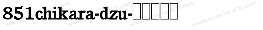 851chikara-dzu字体转换