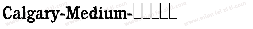 Calgary-Medium字体转换