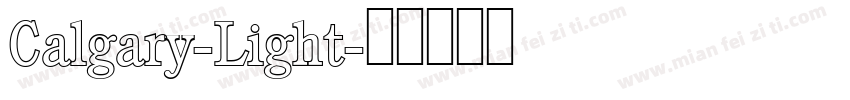 Calgary-Light字体转换