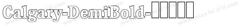 Calgary-DemiBold字体转换
