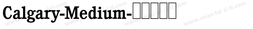 Calgary-Medium字体转换
