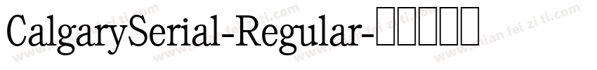 CalgarySerial-Regular字体转换