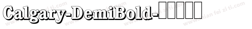 Calgary-DemiBold字体转换