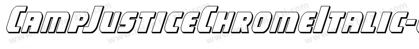 CampJusticeChromeItalic-WgoE字体转换