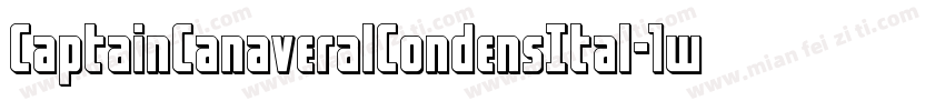 CaptainCanaveralCondensItal-1w02字体转换
