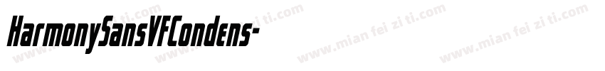 HarmonySansVFCondens字体转换