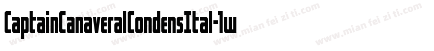 CaptainCanaveralCondensItal-1w02字体转换