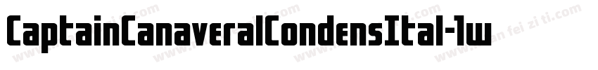 CaptainCanaveralCondensItal-1w02字体转换