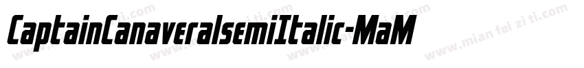 CaptainCanaveralsemiItalic-MaMY字体转换