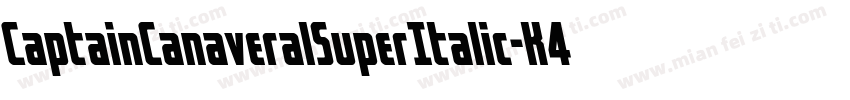CaptainCanaveralSuperItalic-K4Y7字体转换