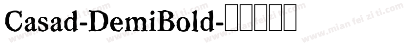 Casad-DemiBold字体转换