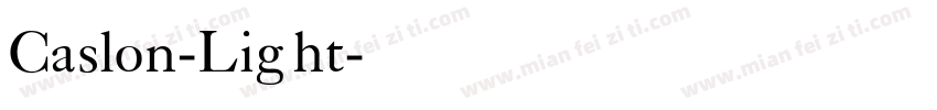 Caslon-Light字体转换