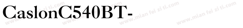 CaslonC540BT字体转换