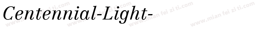 Centennial-Light字体转换
