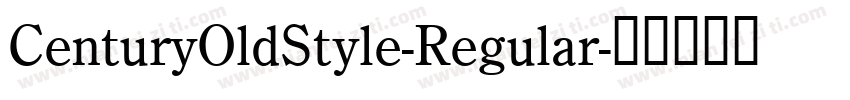 CenturyOldStyle-Regular字体转换