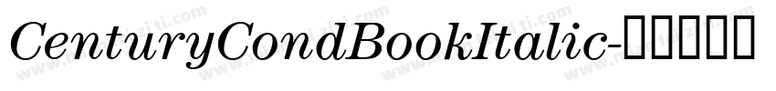 CenturyCondBookItalic字体转换