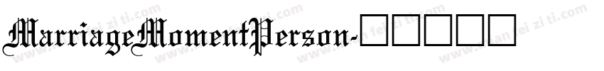 MarriageMomentPerson字体转换