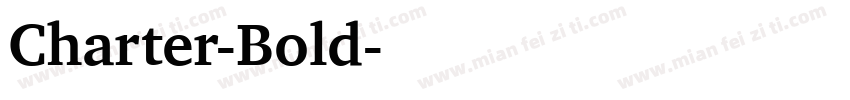 Charter-Bold字体转换
