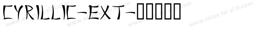 cyrillic-ext字体转换