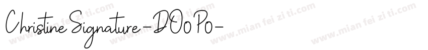 ChristineSignature-DO0P0字体转换