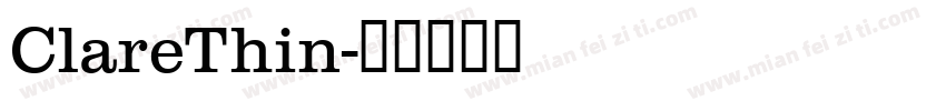 ClareThin字体转换