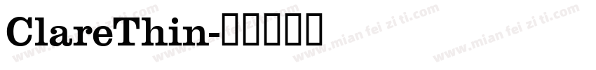 ClareThin字体转换
