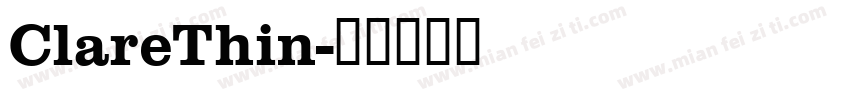 ClareThin字体转换