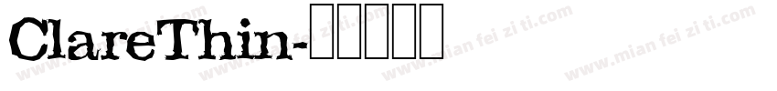 ClareThin字体转换