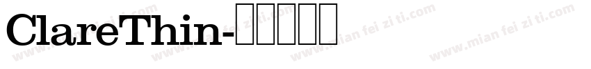 ClareThin字体转换