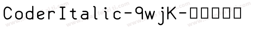 CoderItalic-9wjK字体转换