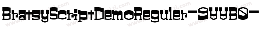 BratsyScriptDemoReguler-9YYB0字体转换