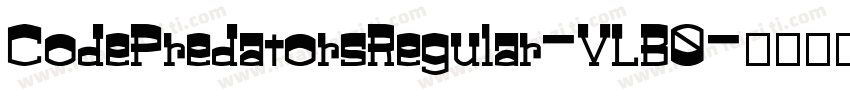 CodePredatorsRegular-VLB0字体转换