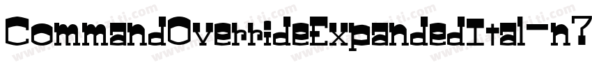 CommandOverrideExpandedItal-n7e0字体转换