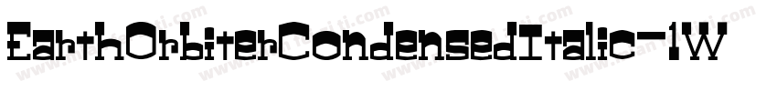 EarthOrbiterCondensedItalic-1WJ0字体转换
