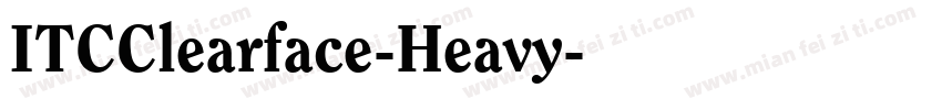 ITCClearface-Heavy字体转换