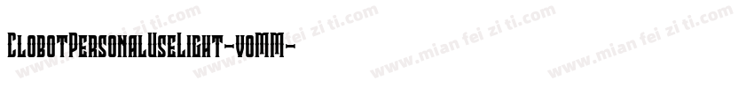 ClobotPersonalUseLight-voMM字体转换