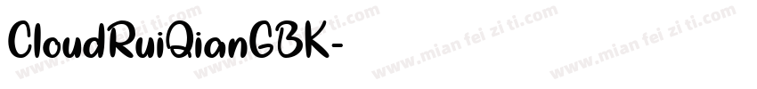 CloudRuiQianGBK字体转换