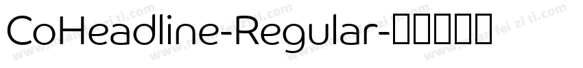 CoHeadline-Regular字体转换