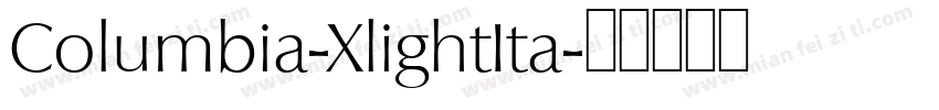 Columbia-XlightIta字体转换