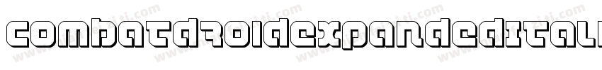 CombatDroidExpandedItalic-13OM字体转换