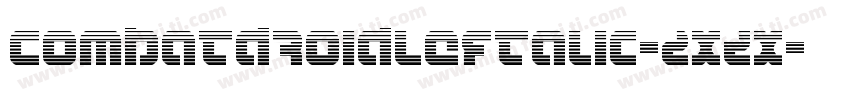 CombatDroidLeftalic-2xZX字体转换