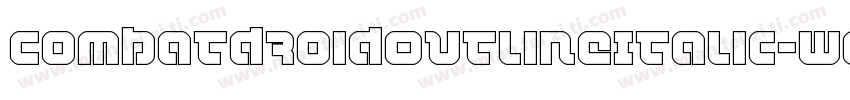 CombatDroidOutlineItalic-wap9字体转换